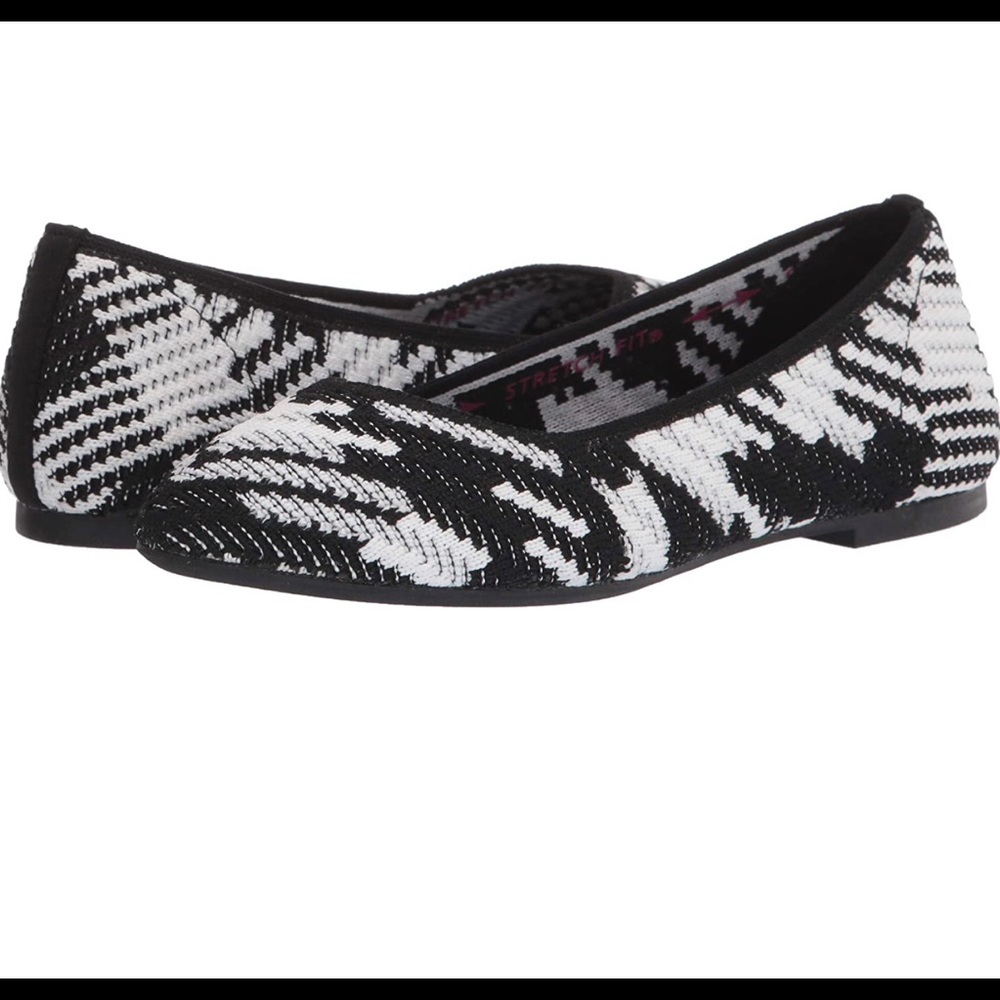 Skechers Women's Cleo-Blurry Ballet Flat Memory Foam Air Cool